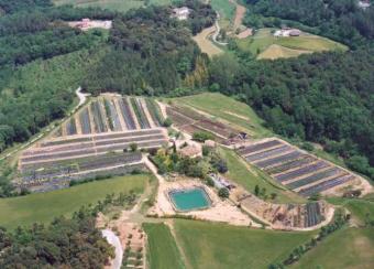 air  view of land and houses Girona